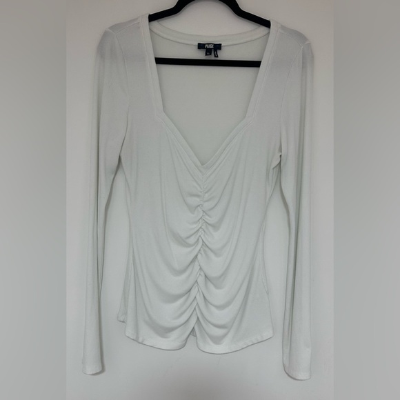 Paige Annalisa Sweetheart Neck Ivory Top Size XL - Picture 1 of 7
